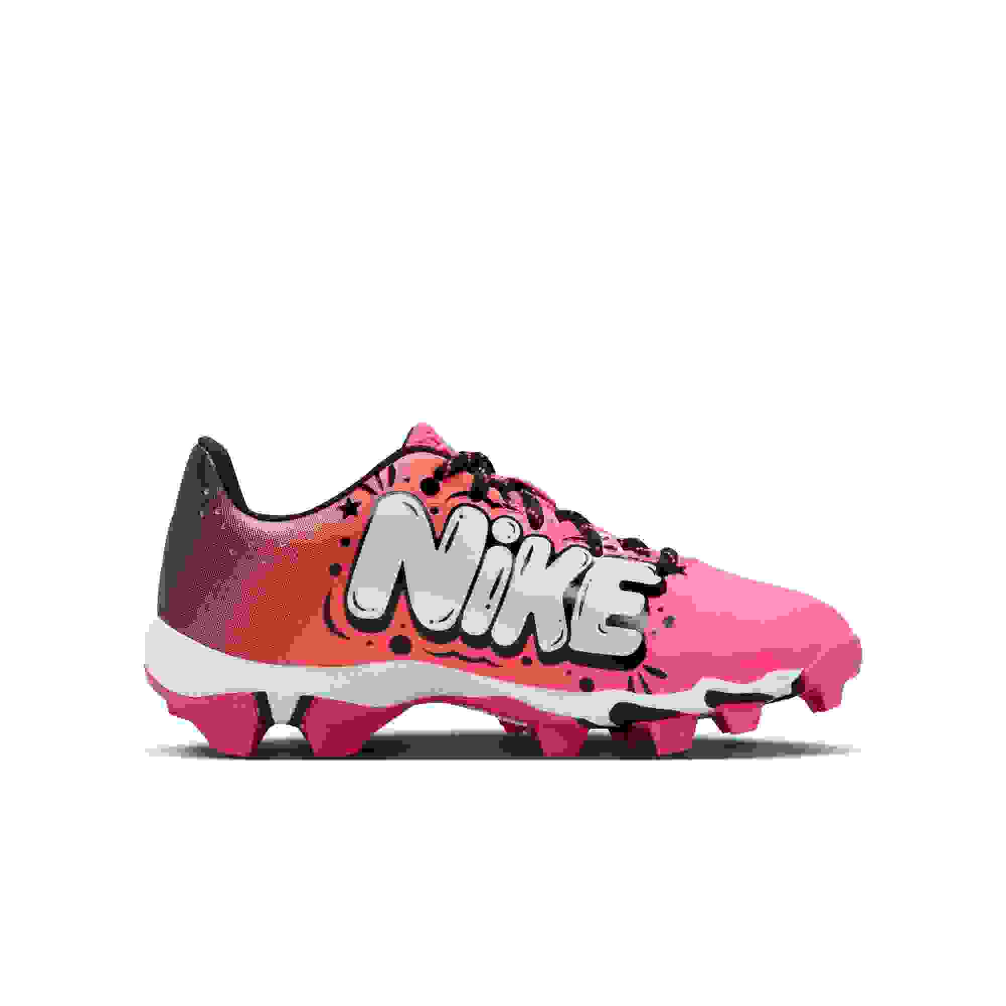 Nike Hyperdiamond 4 Keystone GG Preschool Girls' "Fuchsia/White/Hot Punch/Black" Softball Cleat